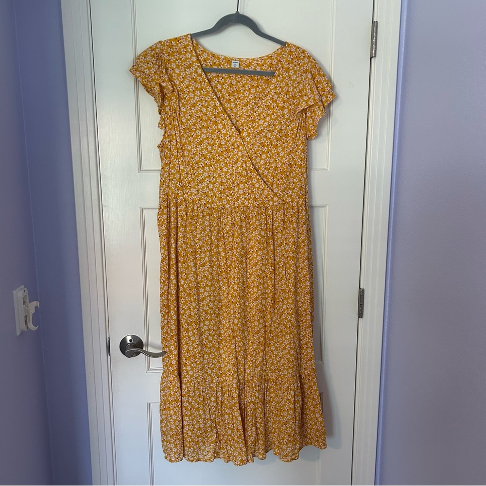 Old Navy Yellow Floral Dress
